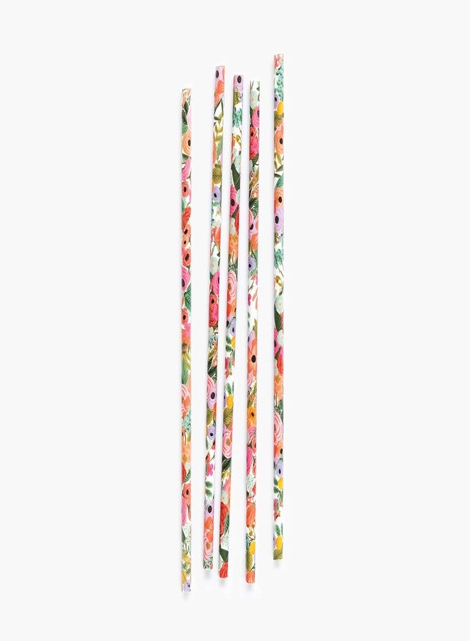 RIFLE PAPER CO. Garden Party Paper Straws, Set of 25, 7.5" L, Durable and Decorative Straws, Printed in Full Color, Matches Garden Party Occasions Set - Image 2